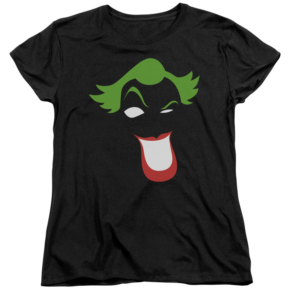 Batman Joker Simplified Womens T Shirt Black Officially Licensed