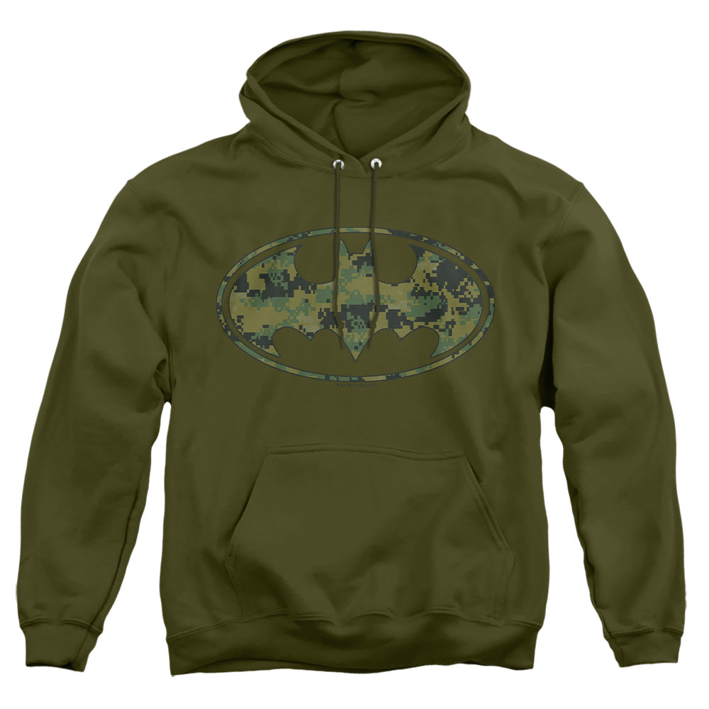 Batman Marine Camo Shield Mens Hoodie Military Green Officially Licensed