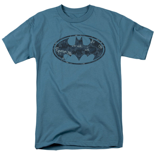 Batman Navy Camo Shield Mens T Shirt Slate Officially Licensed