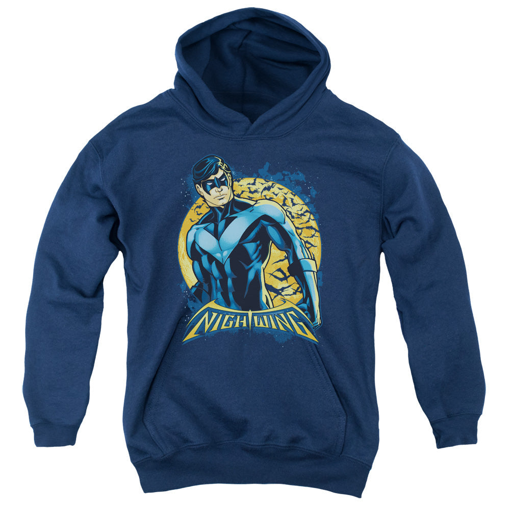Batman Nightwing Moon Kids Youth Hoodie Navy Blue Officially Licensed