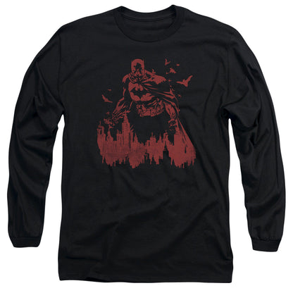 Batman Red Knight Mens Long Sleeve Shirt Black Officially Licensed