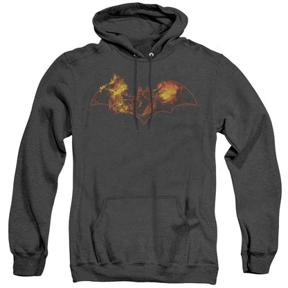 Batman Molten Logo Heather Mens Hoodie Black Officially Licensed