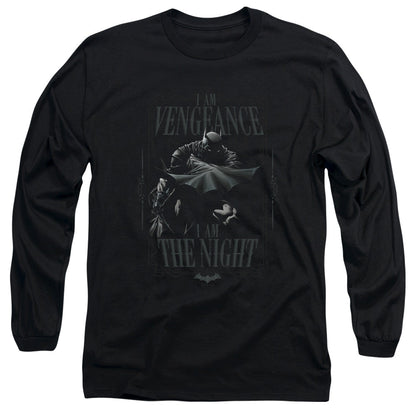 Batman I Am Mens Long Sleeve Shirt Black Officially Licensed