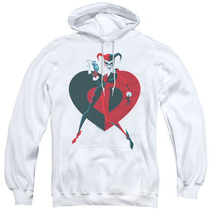 Batman Harely  Heart Mens Hoodie White Officially Licensed