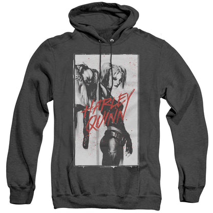 Batman Inked Quinn Heather Mens Hoodie Black Officially Licensed