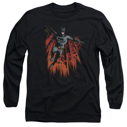 Batman Majestic Mens Long Sleeve Shirt Black Officially Licensed