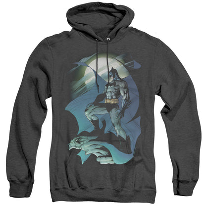 Batman Glow Of The Moon Heather Mens Hoodie Black Officially Licensed