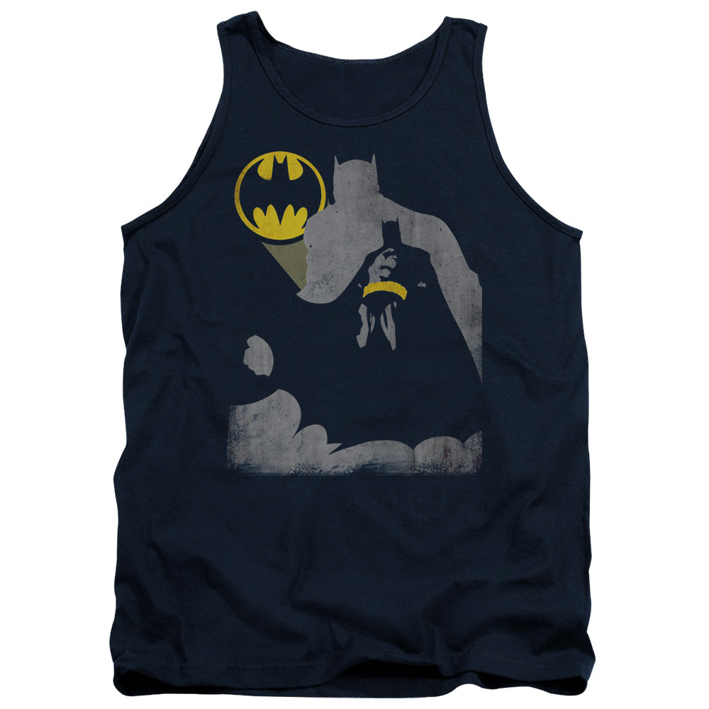 Batman Bat Knockout Mens Tank Top Shirt Navy Blue Officially Licensed