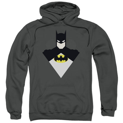 Batman Simple Bat Mens Hoodie Charcoal Officially Licensed