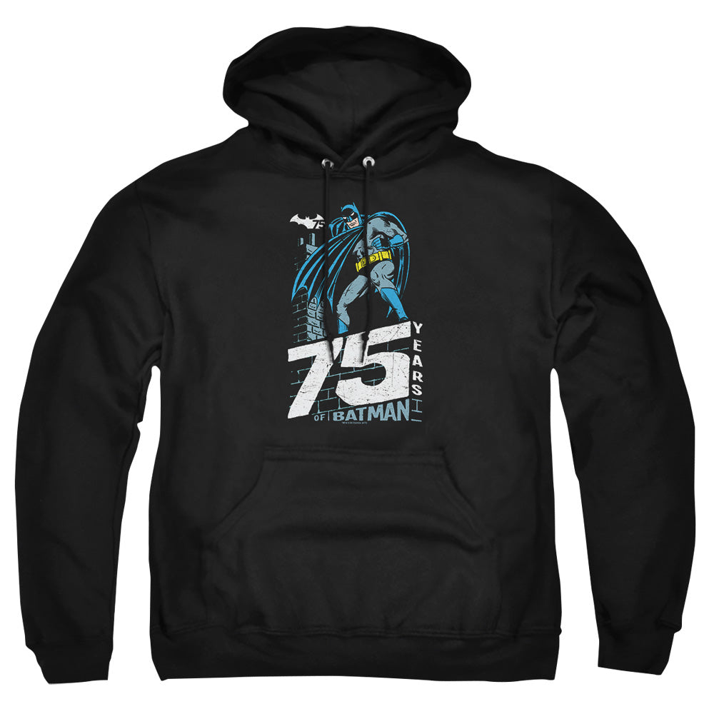 Batman Rooftop Mens Hoodie Black Officially Licensed