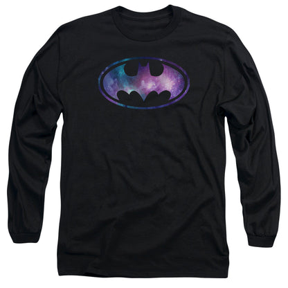 Batman Galaxy Signal Mens Long Sleeve Shirt Black Officially Licensed