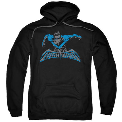 Batman Wing Of The Night Mens Hoodie Black Officially Licensed