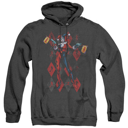 Batman Pow Pow Heather Mens Hoodie Black Officially Licensed