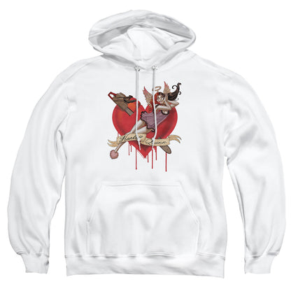 Batman Perfect Angel Mens Hoodie White Officially Licensed