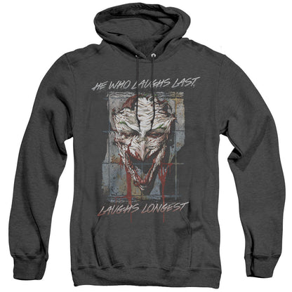 Batman Just For Laughs Heather Mens Hoodie Black Officially Licensed