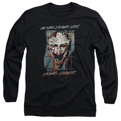 Batman Just For Laughs Mens Long Sleeve Shirt Black Officially Licensed