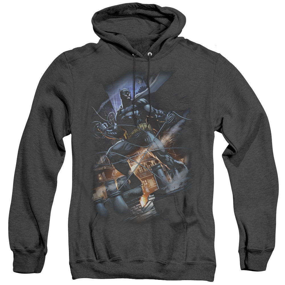 Batman Gotham Knight Heather Mens Hoodie Black Officially Licensed