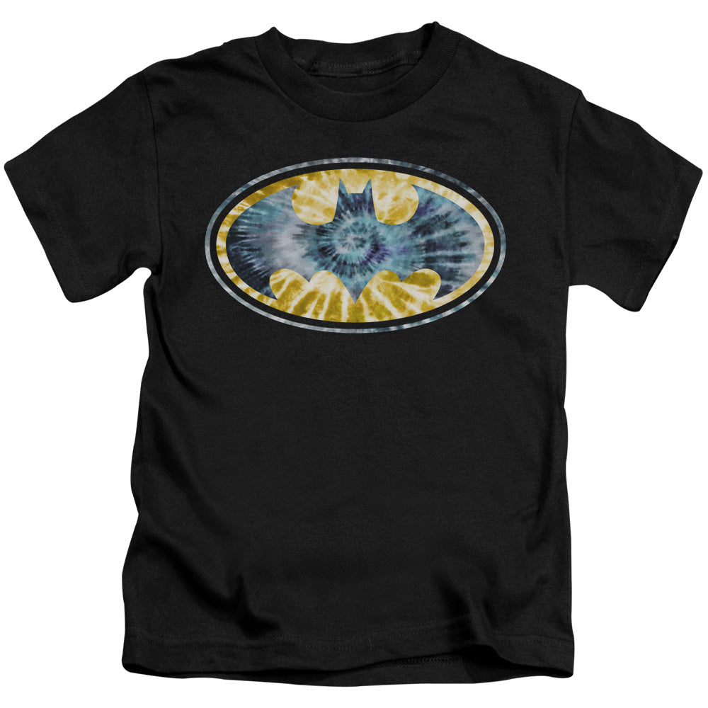 Batman Tie Dye 3 Juvenile Kids Youth T Shirt Black Officially Licensed