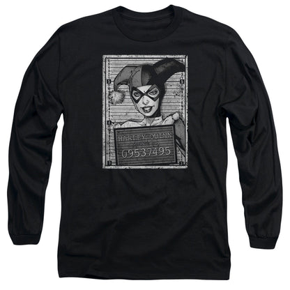 Batman Harley Inmate Mens Long Sleeve Shirt Black Officially Licensed