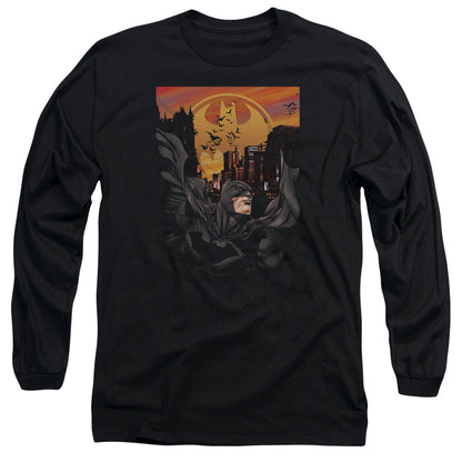 Batman Always On Call Mens Long Sleeve Shirt Black Officially Licensed