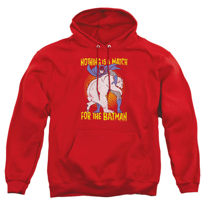Batman Bear Wrastling Mens Hoodie Red Officially Licensed