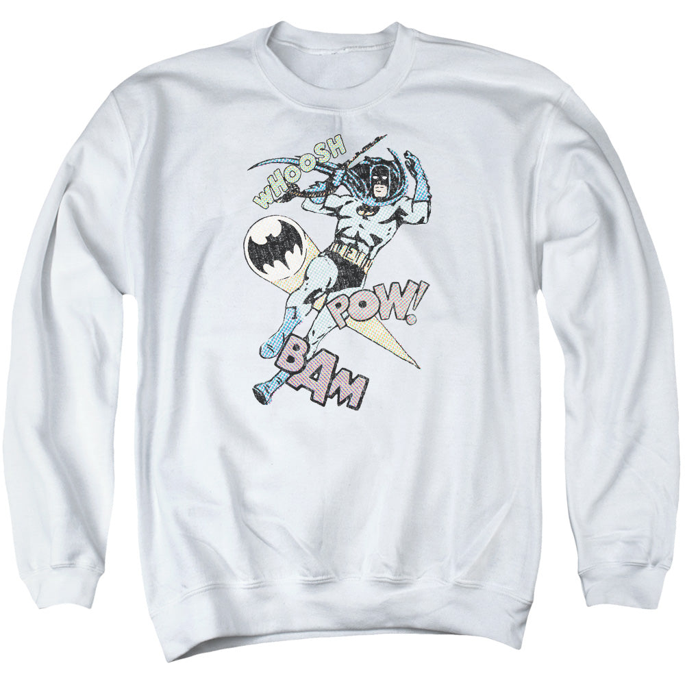 Batman Halftone Swing Mens Crewneck Sweatshirt White