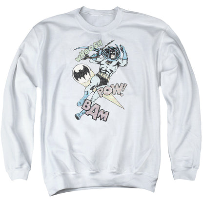 Batman Halftone Swing Mens Crewneck Sweatshirt White