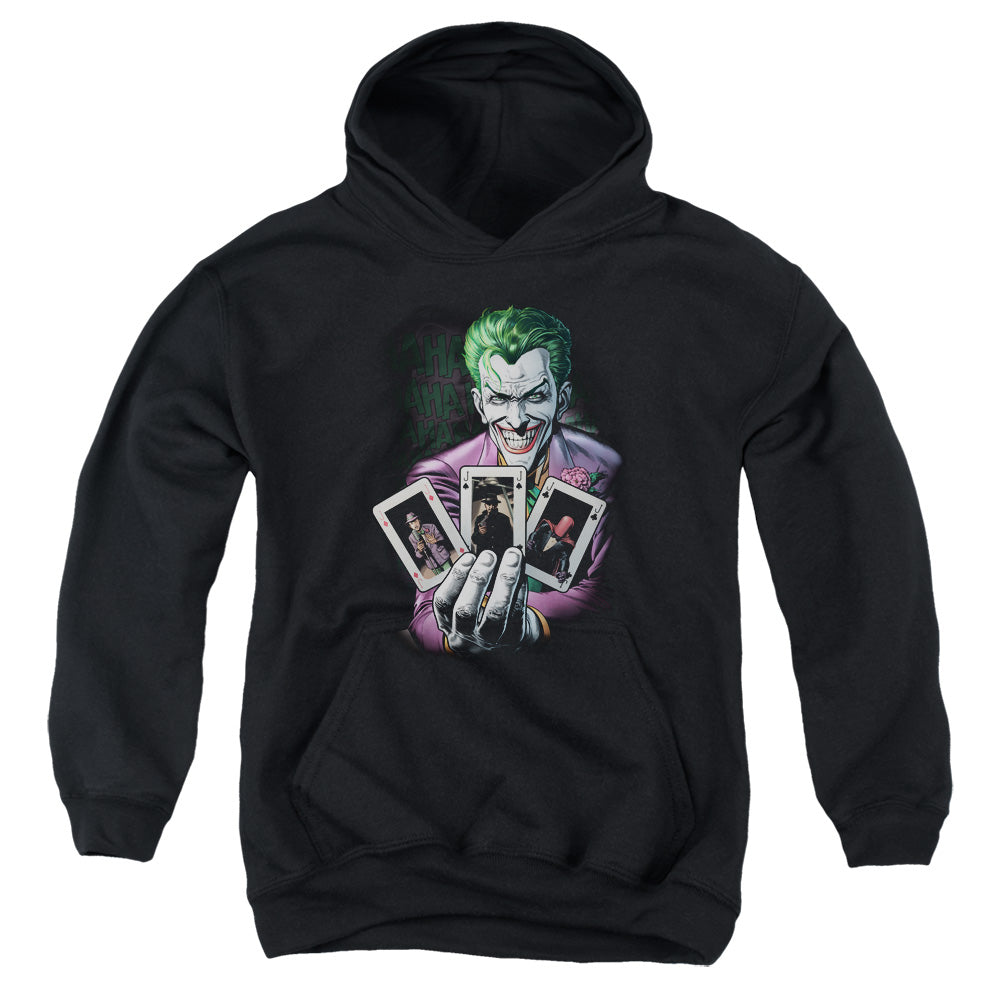 Batman 3 Of A Kind Kids Youth Hoodie Black Officially Licensed
