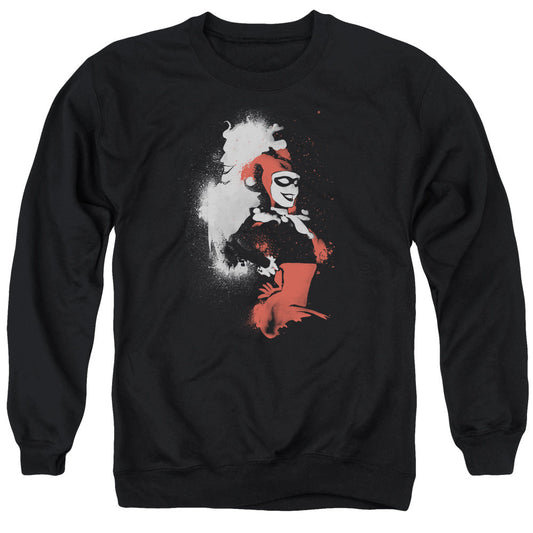 Batman Splatered Couple Mens Crewneck Sweatshirt Black Officially Licensed