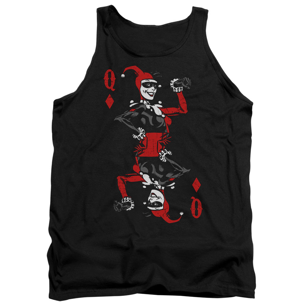 Batman Quinn Of Diamonds Mens Tank Top Shirt Black Officially Licensed
