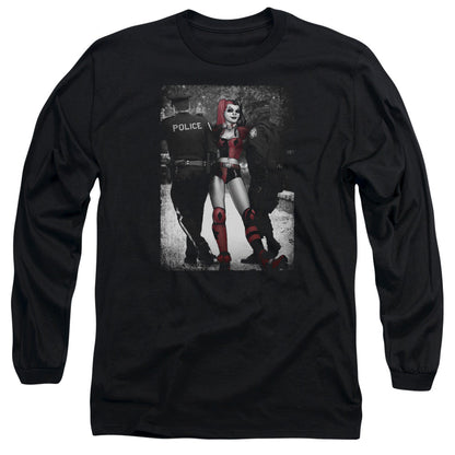 Batman Arrest Mens Long Sleeve Shirt Black Officially Licensed
