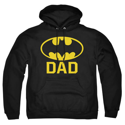 Batman Bat Dad Mens Hoodie Black Officially Licensed