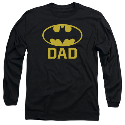 Batman Bat Dad Mens Long Sleeve Shirt Black Officially Licensed