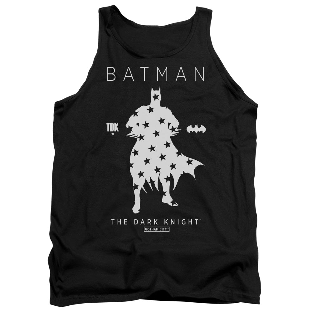 Batman Star Silhouete Mens Tank Top Shirt Black Officially Licensed
