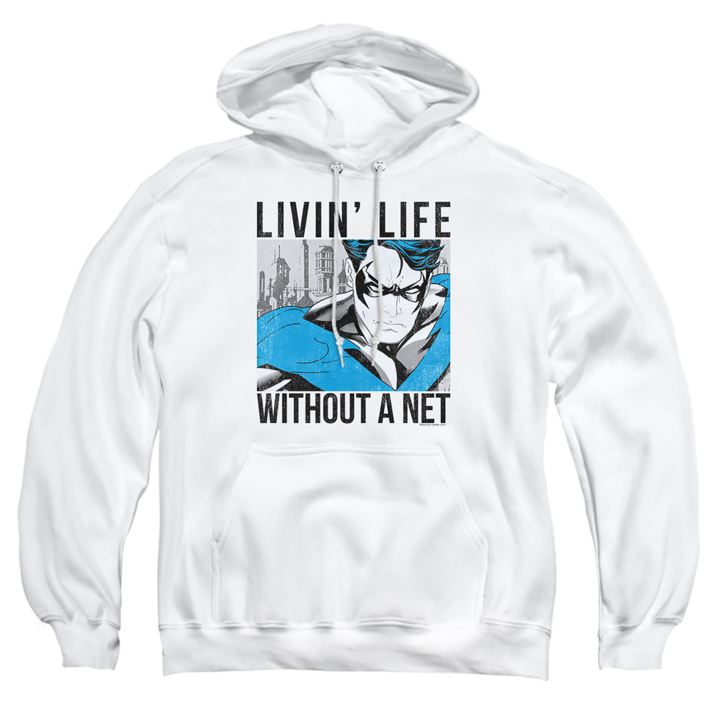 Batman Without A Net Mens Hoodie White Officially Licensed
