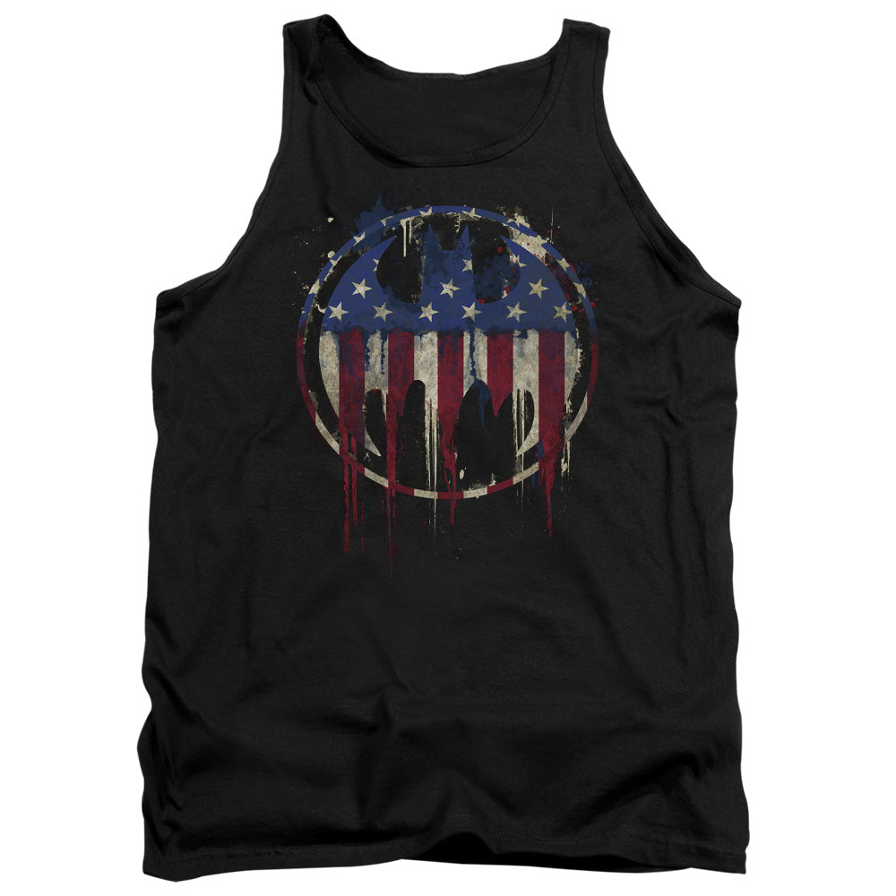 Batman Bleeding Signal Mens Tank Top Shirt Black Officially Licensed