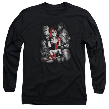 Batman Bad Gals Bw Mens Long Sleeve Shirt Black Officially Licensed