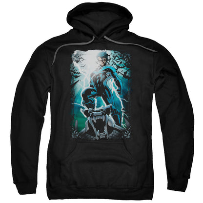 Batman Night Light Mens Hoodie Black Officially Licensed