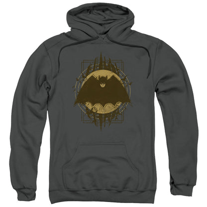 Batman Batman Crest Mens Hoodie Charcoal Officially Licensed