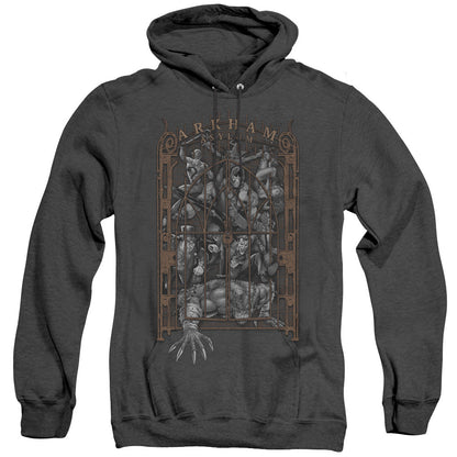 Batman Arkhams Gate Heather Mens Hoodie Black Officially Licensed