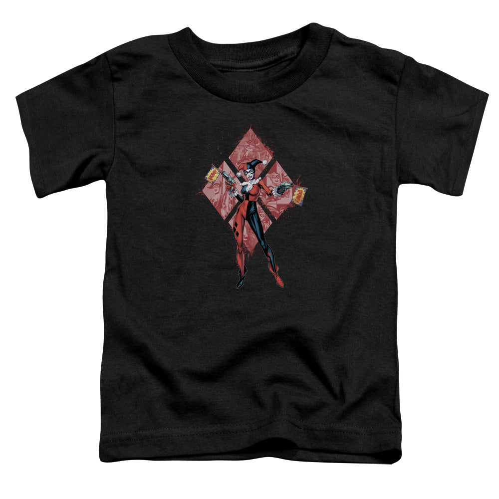 Batman Harley Quinn (Diamonds) Toddler Kids Youth T Shirt Black Officially Licensed