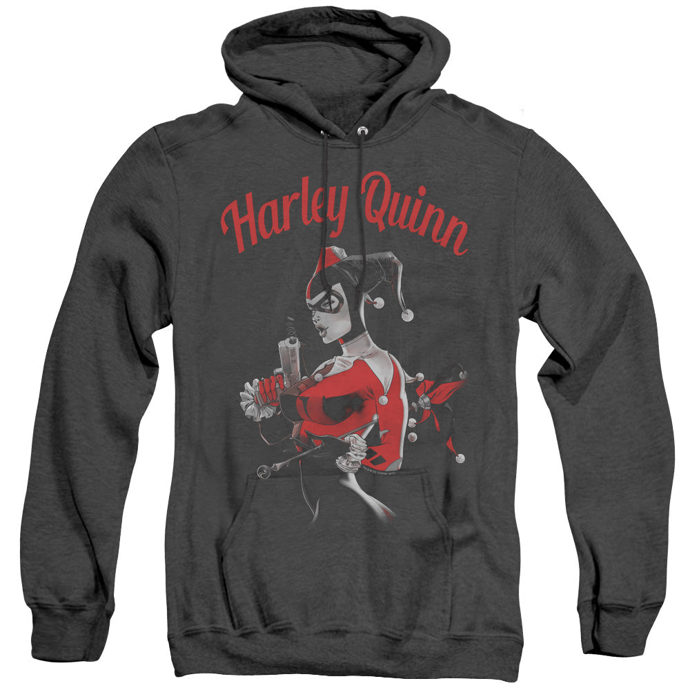 Batman Spring Gun Heather Mens Hoodie Black Officially Licensed