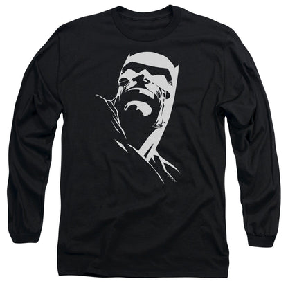 Batman Dkr Head Mens Long Sleeve Shirt Black Officially Licensed