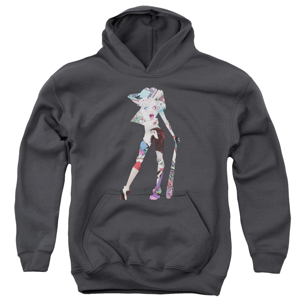 Batman Scene Inside Kids Youth Hoodie Charcoal Officially Licensed