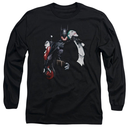 Batman Joker Harley Choke 
 Mens Long Sleeve Shirt Black Officially Licensed