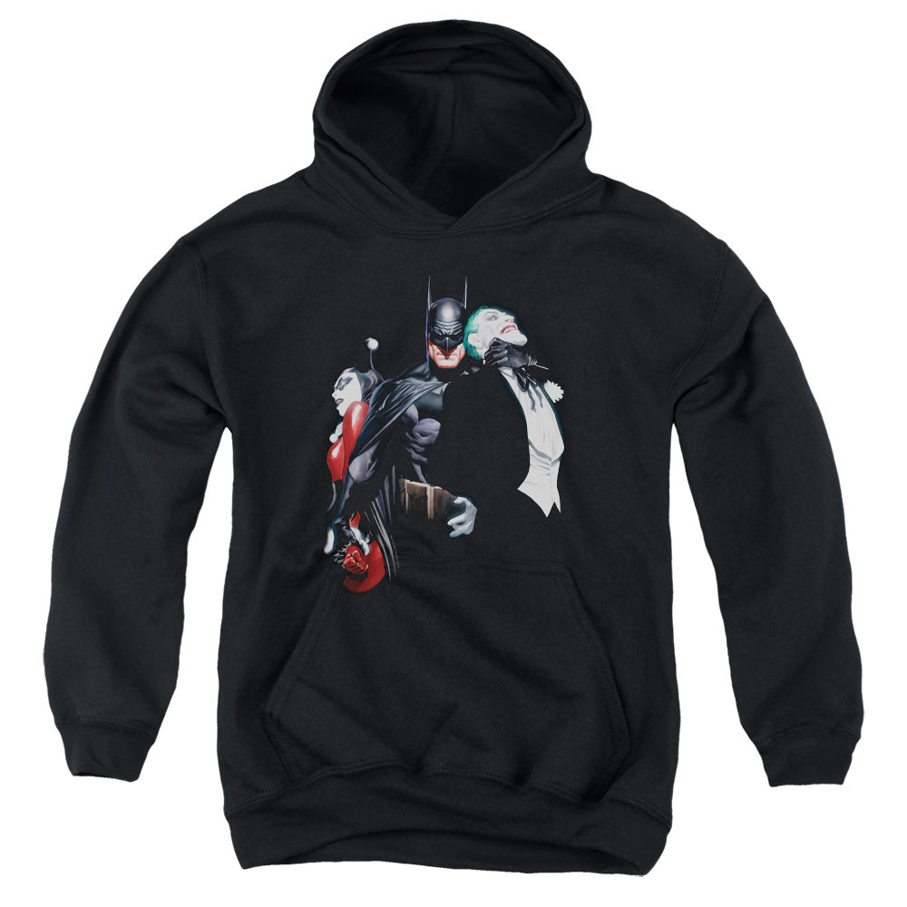 Batman Joker Harley Choke Kids Youth Hoodie Black Officially Licensed