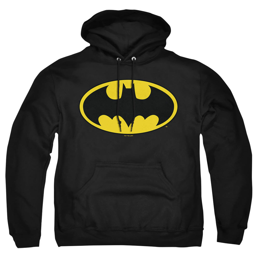 Batman Classic Logo Mens Hoodie Black Officially Licensed