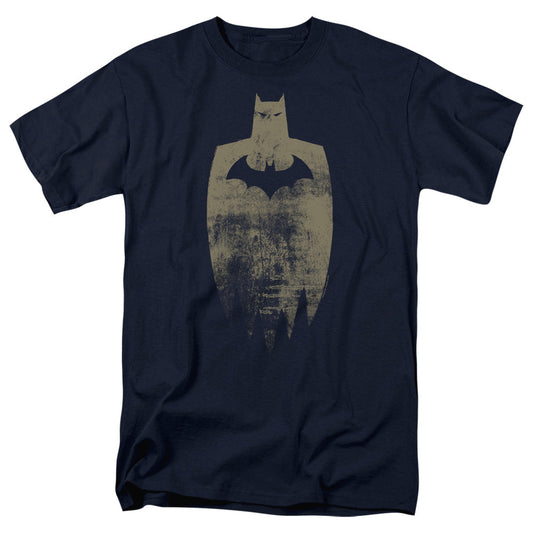 Batman Gold Silhouette Mens T Shirt Navy Officially Licensed