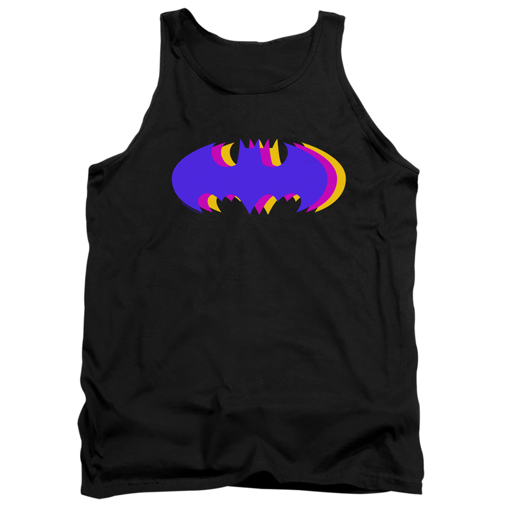 Batman Tri Colored Symbol Mens Tank Top Shirt Black Officially Licensed