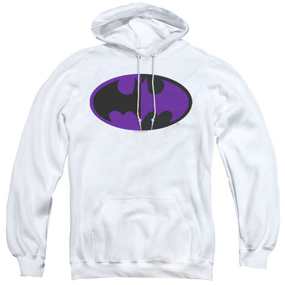 Batman Split Symbol Mens Hoodie White Officially Licensed